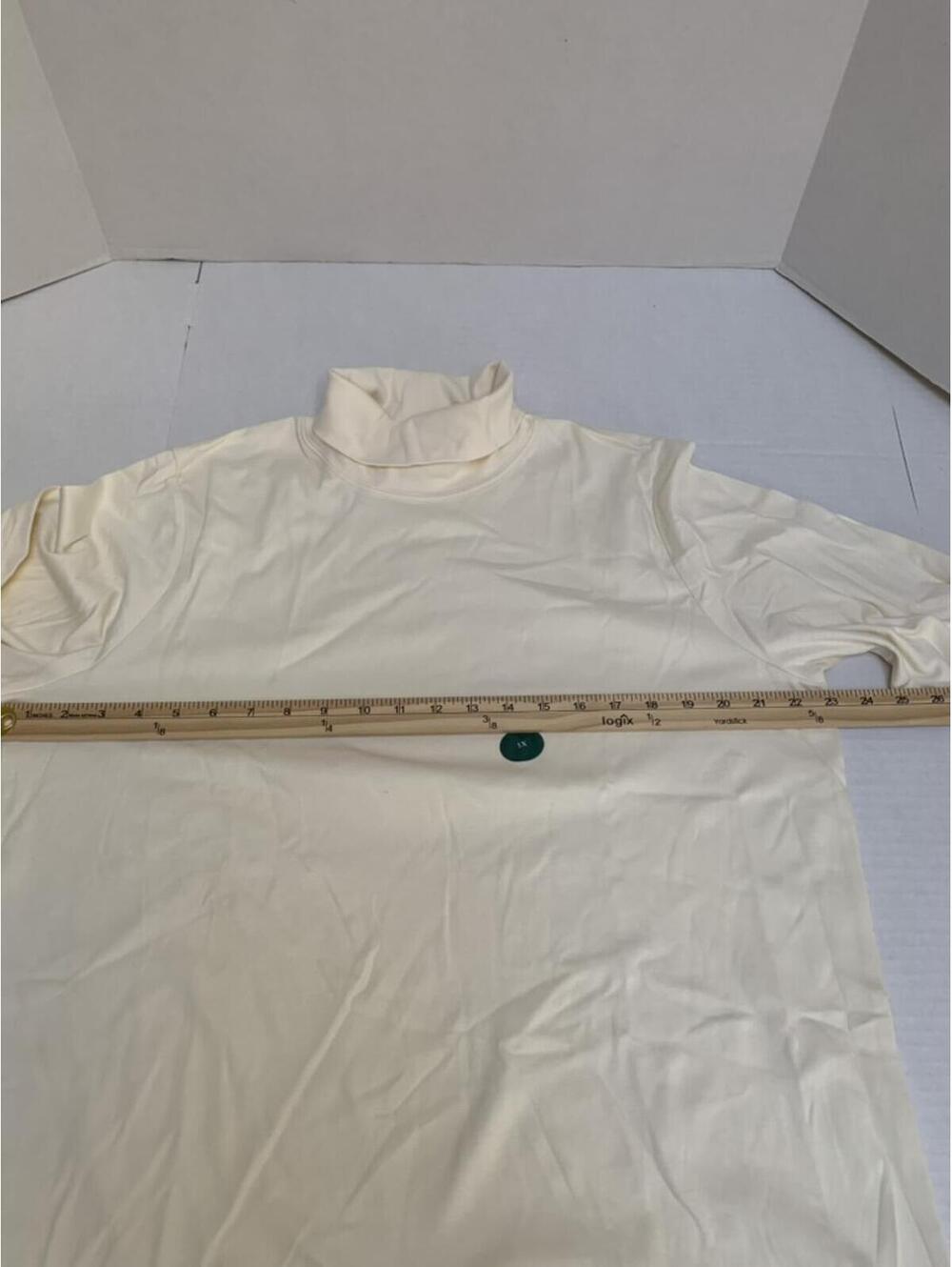 NWT LL Bean Womans Size 1X Ivory Turtleneck Shirt Top - Picture 6 of 7
